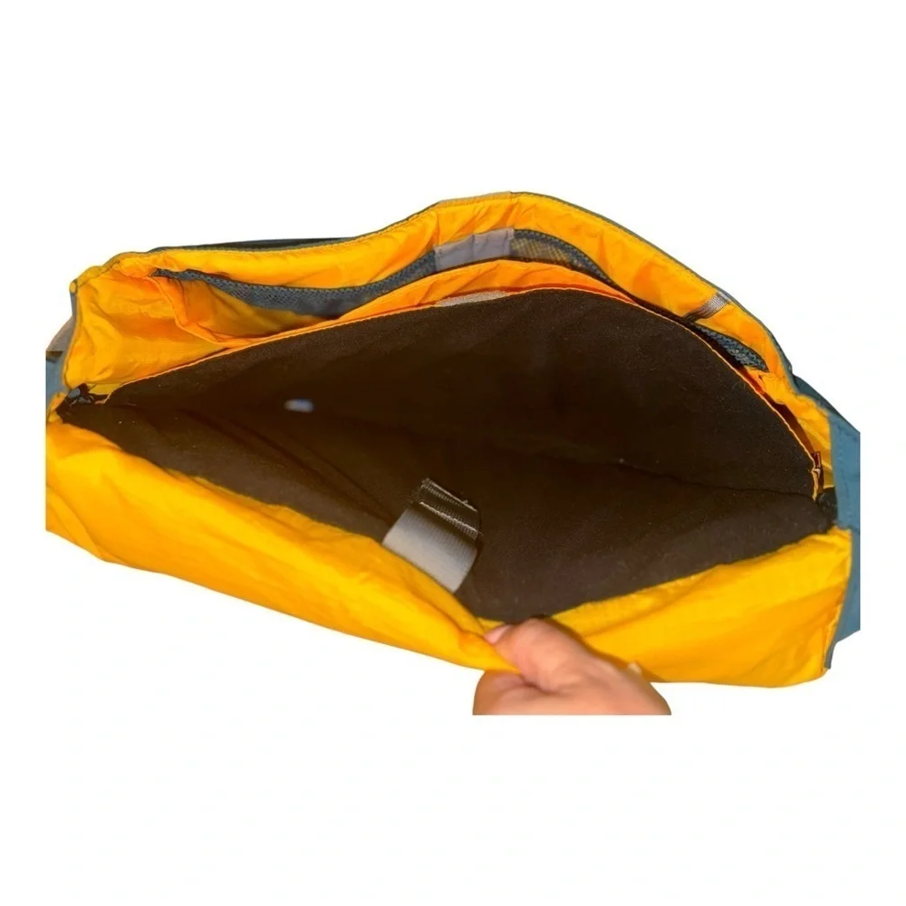 Cotopaxi Chuspa Teal/Gold Messenger  Travel Laptop Bag Tote 15L